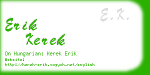 erik kerek business card